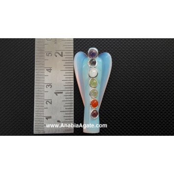 Opalite Angel with Chakra Cabs - 2 Inches