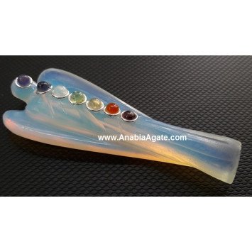 Opalite Angel with Chakra Cabs - 3 Inches