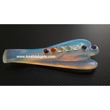Opalite Angel with Chakra Cabs - 3 Inches