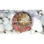 Rose Quartz Orgone Ball with Metal Flower Of Life Symbol - 40mm