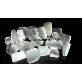White Selenite Tumbled Stones - Natural Healing Crystals