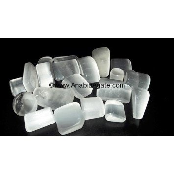 White Selenite Tumbled Stones - Natural Healing Crystals