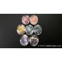 Crystal Quartz Colorful Chakra Engraved Oval Set - Balance Your Energy