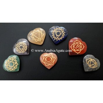 Chakra Engraved Heart Set - Balance and Harmony Collection