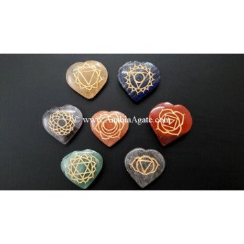 Chakra Engraved Heart Set - Balance and Harmony Collection
