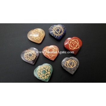 Chakra Engraved Heart Set - Balance and Harmony Collection