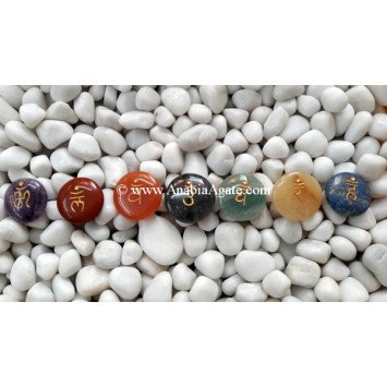 Chakra Sanskrit Engraved Disc Set - Balance Your Energy Centers