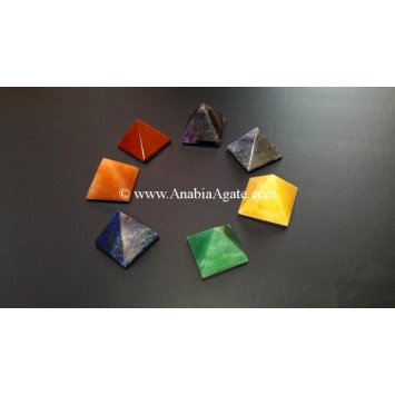 Chakra Plain Pyramid Set - Energize Your Space with Harmonious Colors