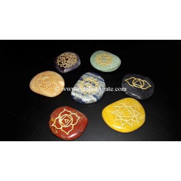 Chakra Engraved Palmstone Set - Wholesale Chakra Sets