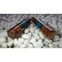 Chakra Layered Orgone Smooth Massage Wand with Flower of Life Symbol