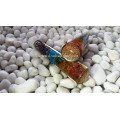 Chakra Layered Orgone Smooth Massage Wand with Flower of Life Symbol