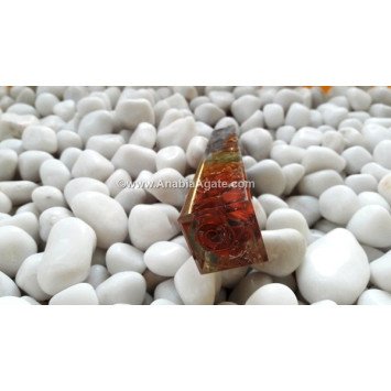 Seven Chakra Orgone 4 Faceted Tower