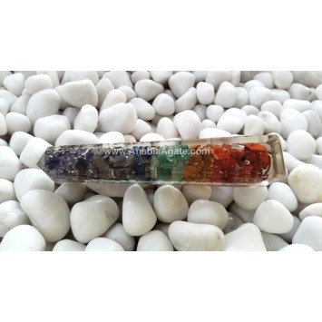 Seven Chakra Orgone 4 Faceted Tower