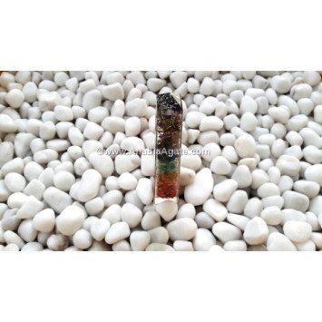 Seven Chakra Orgone 4 Faceted Tower