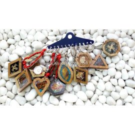 Mix Orgone Wooden Key Chain - Natural Crystal Energy