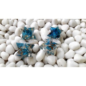 Orgone Turquoise Merkaba Star - Crystal Energy Healing Tool