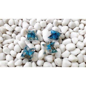 Orgone Turquoise Merkaba Star - Crystal Energy Healing Tool