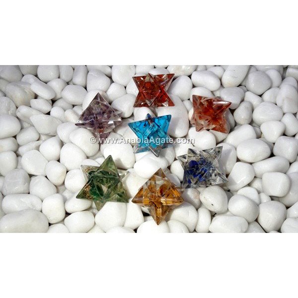 Seven Chakra Orgone Merkaba Star - Energy Healing Tool