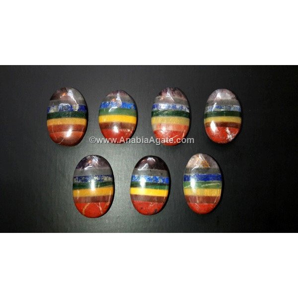Chakra Bonded Oval Shape Stones - Genuine Healing Crystals