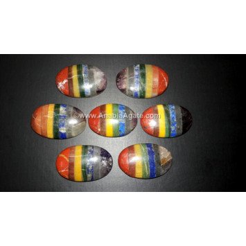 Chakra Bonded Oval Shape Stones - Genuine Healing Crystals