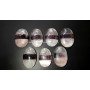 Rose Quartz, Amethyst, and Crystal Quartz Bonded Oval Stones