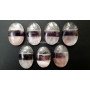 Rose Quartz, Amethyst, and Crystal Quartz Bonded Oval Stones