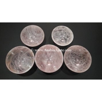 3-Inch Rose Quartz Bowls | Beautiful Healing Crystal Decor