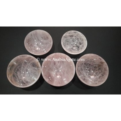 3-Inch Rose Quartz Bowls | Beautiful Healing Crystal Decor