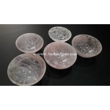 3-Inch Rose Quartz Bowls | Beautiful Healing Crystal Decor