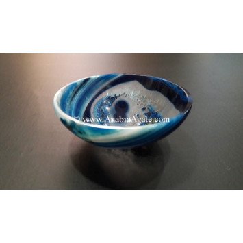 Blue Chalcedony 3 Inch Bowls - Exquisite Gemstone Tableware