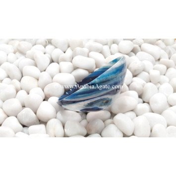 Blue Chalcedony 3 Inch Bowls - Exquisite Gemstone Tableware