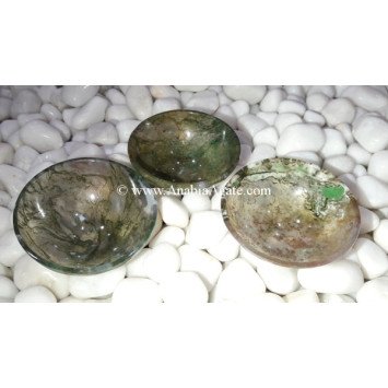 Moss Agate 2-Inch Bowls: Natural Stone Decor for Your Home