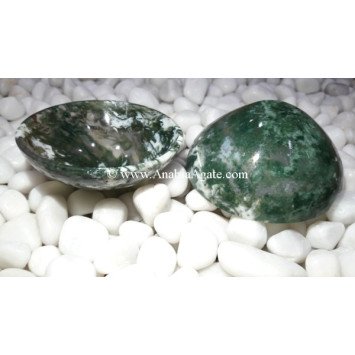 Moss Agate 3-Inch Bowls | Natural Stone Dishware