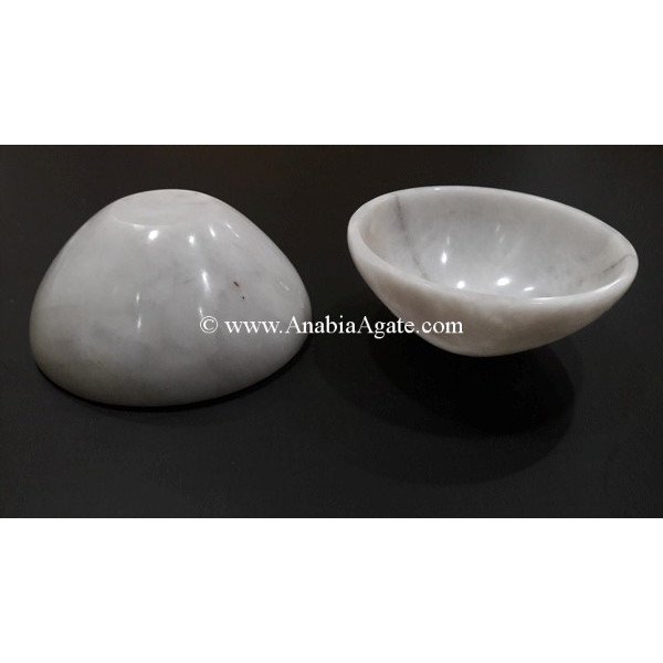 White Agate 3 Inch Bowls - Beautiful Agate Bowls