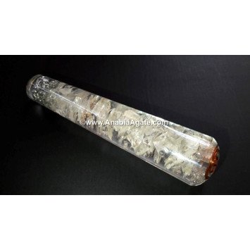 Crystal Quartz Orgone Smooth Massage Wand - Healing Crystal Tool