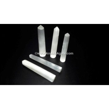 Selenite Gemstone Obelisk - Healing Crystal for Clarity and Light