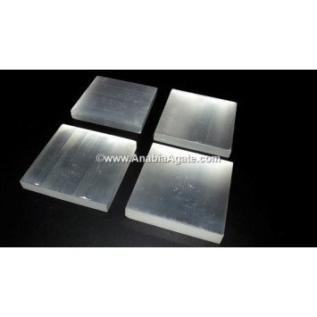 Square Selenite Charging Plates - Energize Your Space