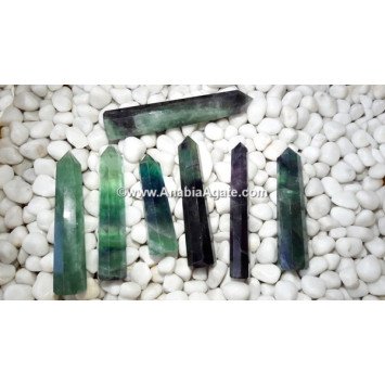 Rainbow Fluorite Obelisk - Healing Crystal Point for Energy
