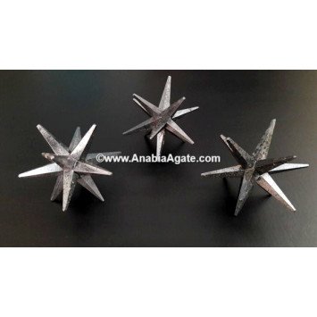 Hematite 12 Pointed Star
