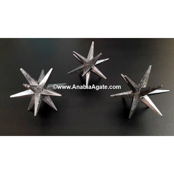 Hematite 12 Pointed Star