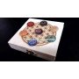 Chakra Engraved Disc Set with Wooden Box - Balance Your Energy Centers