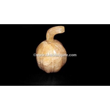 Peach Aventurine Hand Carved Pumpkin - Unique Crystal Home Decor