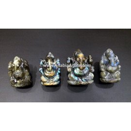 Labradorite AAA Flashy Ganesha Idol - Exquisite Gemstone Sculpture