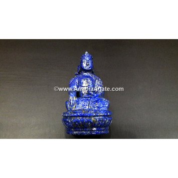 Lapis Lazuli Buddha Idol | 3-4 Inches | Hand-Carved Stone Sculpture