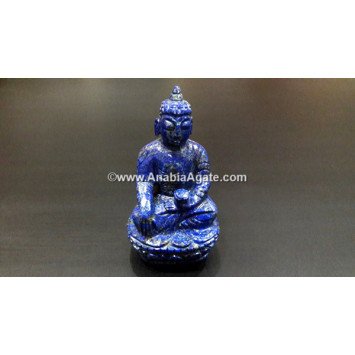 Lapis Lazuli Buddha Idol | 3-4 Inches | Hand-Carved Stone Sculpture