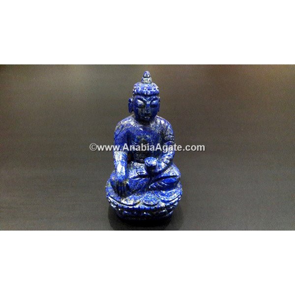 Lapis Lazuli Buddha Idol | 3-4 Inches | Hand-Carved Stone Sculpture