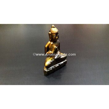 Tiger Eye Buddha Carved Idol for Spiritual Enlightenment