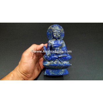 Lapis Lazuli Buddha Idol - 4 to 6 Inches | Handcrafted Gemstone Sculpture
