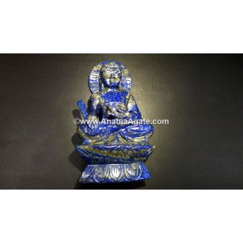 Lapis Lazuli Buddha Idol - 4 to 6 Inches | Handcrafted Gemstone Sculpture