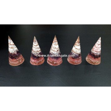 Healing Crystals Orgone Copper Wire Wrapped Cone